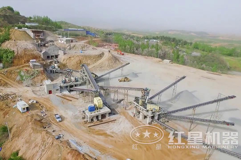 红星客户玄武岩破碎现场 红星客户玄武岩破碎现场
